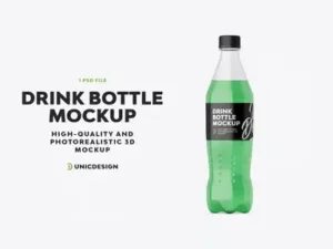 cover image drink bottle mockup