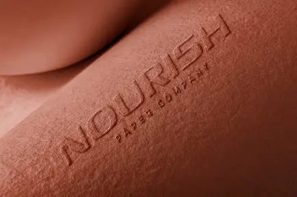 Embossed Effect Paper Logo Mockup
