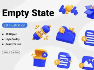cover image empty state 3d icon