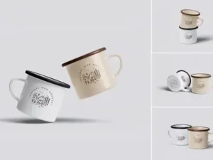 cover image enamel mug mockups