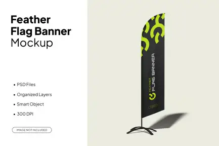 Event Feather Flag Mockup