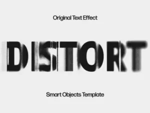 cover image fading distortion text effect