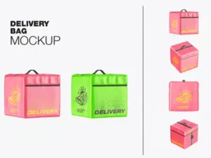 cover image fast food delivery bag mockup