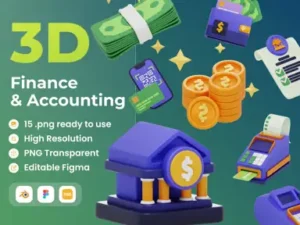 cover image finance accounting 3d illustration