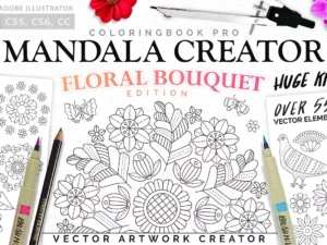 cover image floral bouquet mandala creator