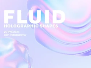 cover image fluid holographic shapes