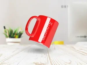 cover image flying mug mockup