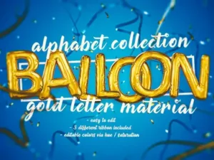 cover image foil balloon letters set