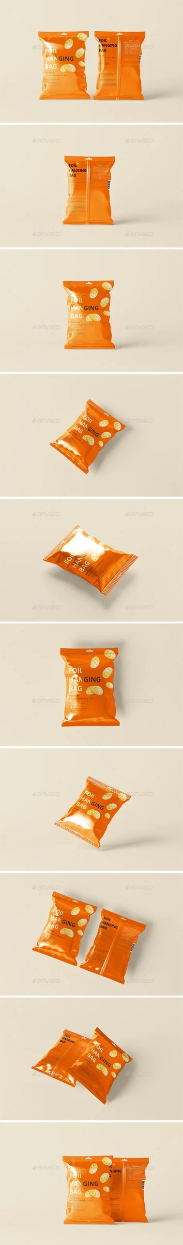 Foil Hanging Bag Mockup