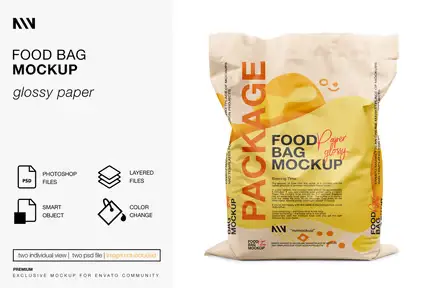 Food Bag Mockup Smart Layer