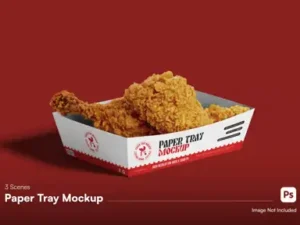 cover image food tray mockup