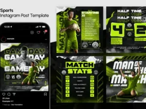 cover image football club instagram post templates
