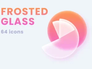 cover image frosted glass icons set