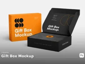cover image gift box mockup