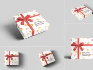cover image gift box packaging mockups