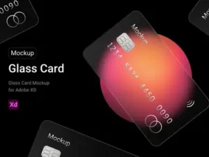 cover image glass card mockup