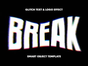 cover image glitch text logo effect