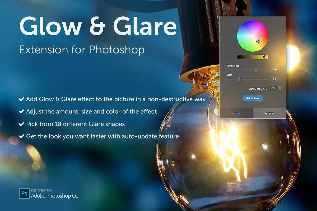 Adobe Photoshop Extension Photo Overlay Bundle - 9 Overlays 3 cover image glow glare photoshop extension