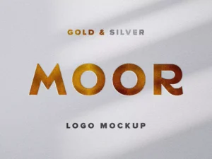 cover image gold silver logo mockup