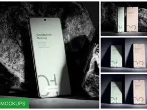 cover image google pixel screen mockup set