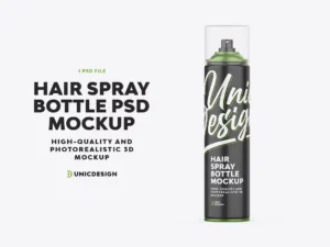 cover image hair spray bottle mockup