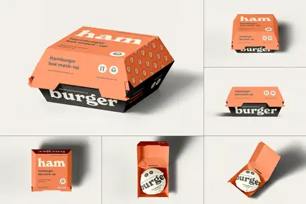 Hamburger Box Mockup