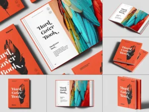 cover image hard cover vertical book mock up
