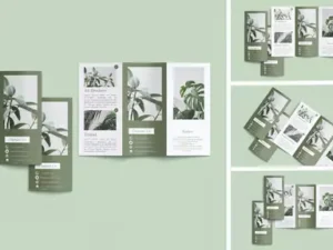 cover image high quality a4 trifold brochure mockup