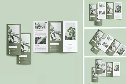 High Quality A4 Trifold Brochure Mockup