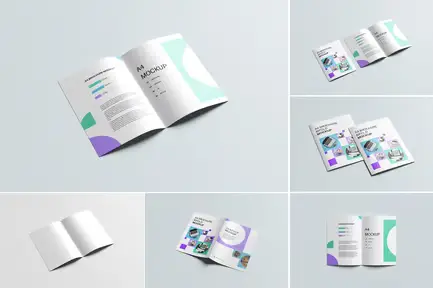 High Quality Bi Fold Brochure Mockup