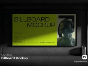 cover image high quality billboard mockup