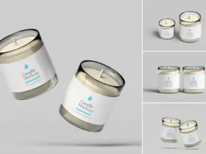 cover image high quality candle mockup