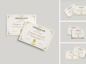 cover image high quality certificate mockup