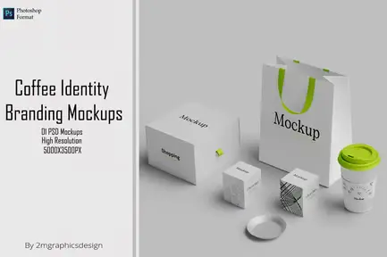 High-Quality Coffee Identity Branding Mockups