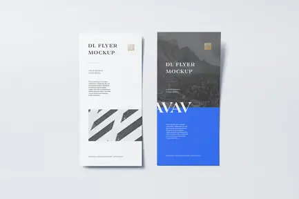 High Quality DL Flyer Mockup For Branding