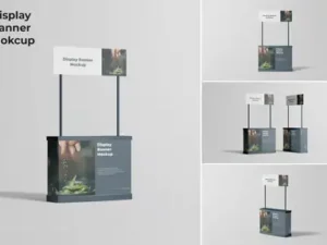 cover image high quality display stand mockup