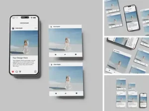 cover image high quality instagram social media mockup 1