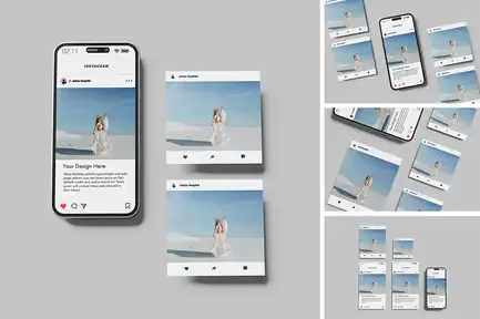 High Quality Instagram Social Media Mockup