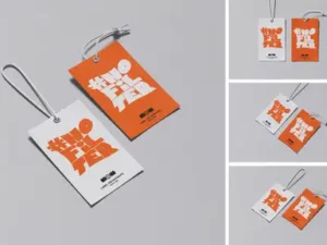 cover image high quality label tag mockup