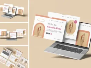 cover image high quality laptop screen website mockup
