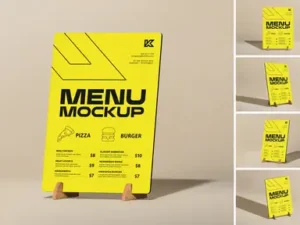 cover image high quality menu mockup