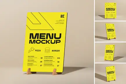 High Quality Menu Mockup