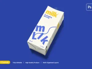 cover image high quality milk box packaging mockup