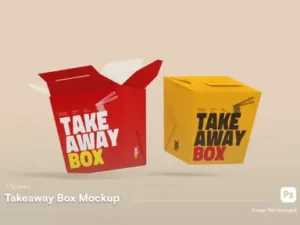 cover image high quality noodle food box mockup
