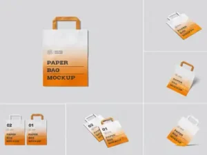 cover image high quality paper bag mockup for branding