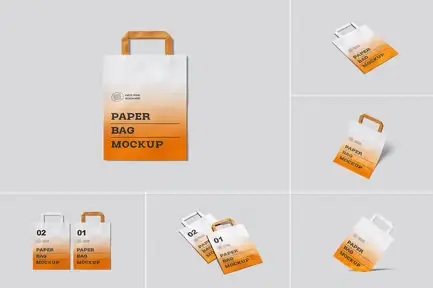 High Quality Paper Bag Mockup For Branding