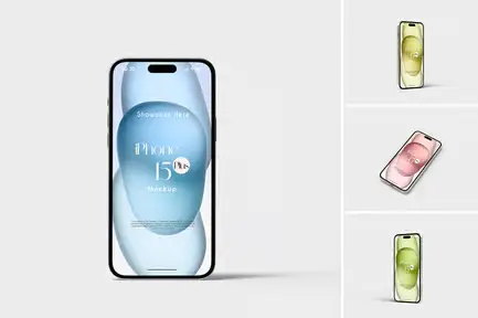 High Quality Phone 15 plus mockup