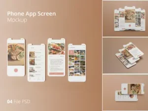 cover image high quality phone app screen mockup
