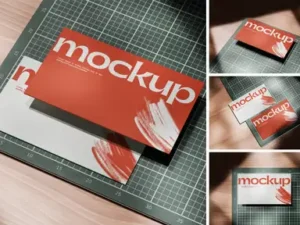 cover image high quality professional business card mockup set