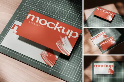 High Quality Professional Business Card Mockup Set